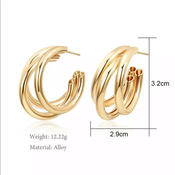 New Geometric Circle Dangle Drop Earrings Studs Me - Picture 3 of 3